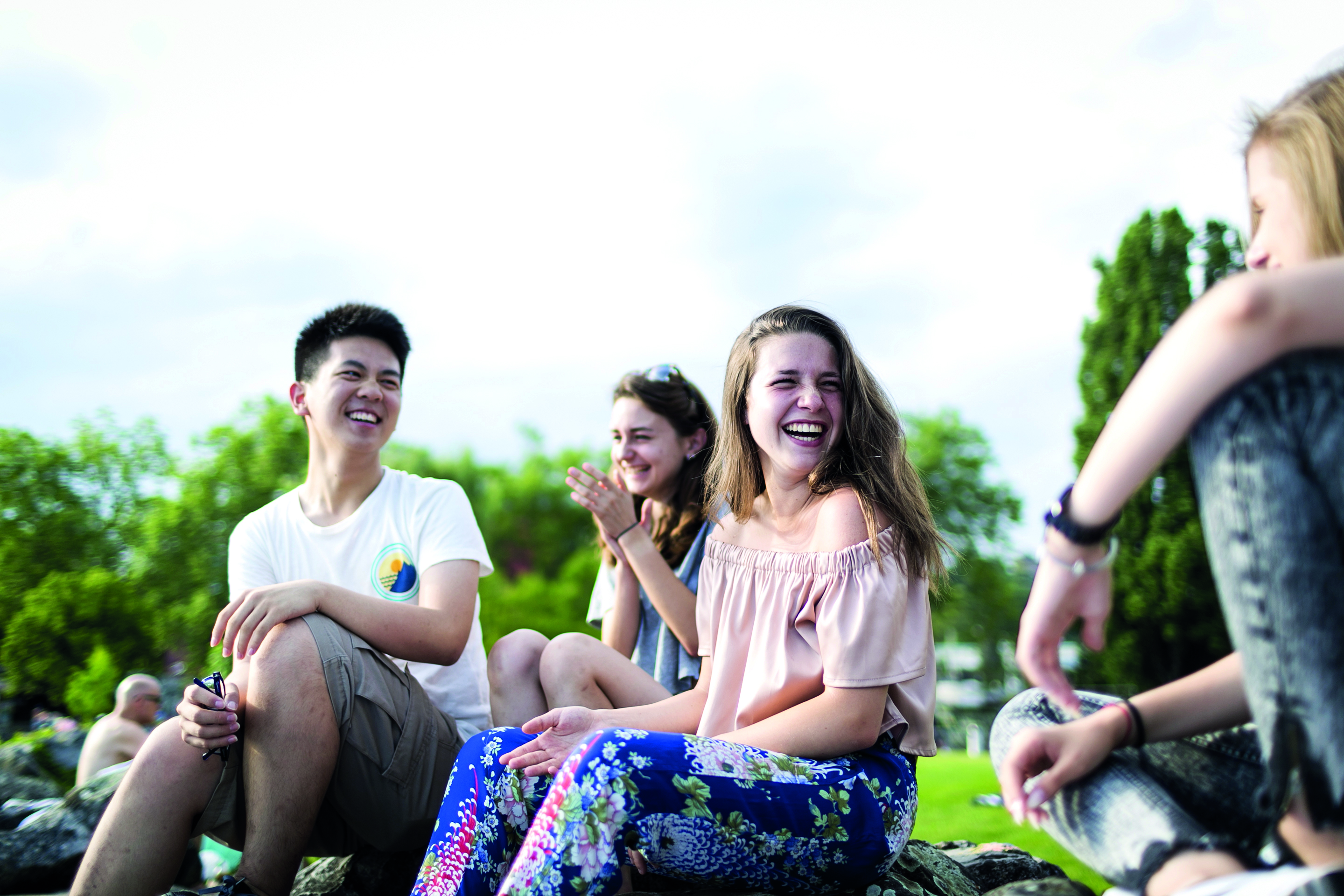 Students hanging out